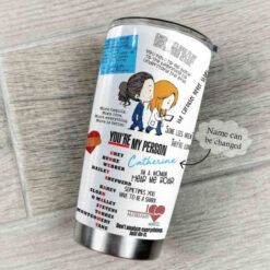 Alternative view of Personalized Grey's Anatomy Cute Stainless Steel Tumbler