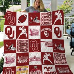 Oklahoma Sooners a0 Blanket Quilt B19