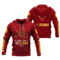 AS Roma Hoodie Zip Hoodie 3D MIH08