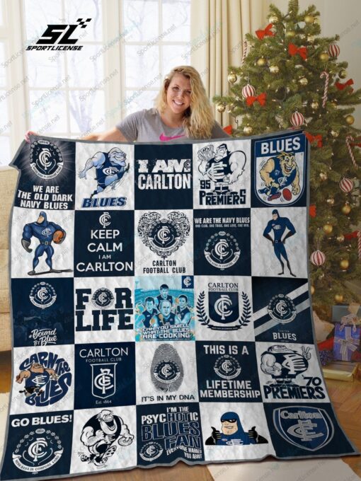 Carlton Football Quilt Blanket Quilt Rze1