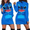 Stitch Love Hoodie Dress 3D B19