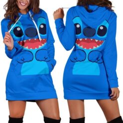 Stitch Love Hoodie Dress 3D Rze1