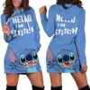 Stitch Love 1 Hoodie Dress 3D Rze1