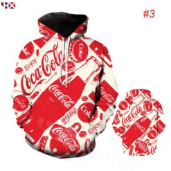 Coca-Cola Hoodie Zip Hoodie 3D Rze1
