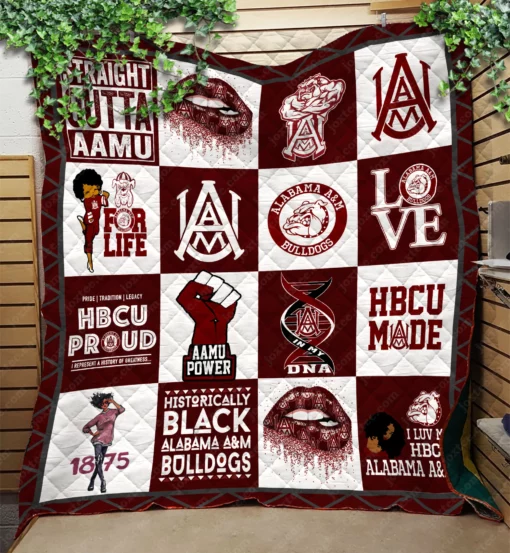 Alabama A&M Bulldogs  Blanket Quilt  Rze2