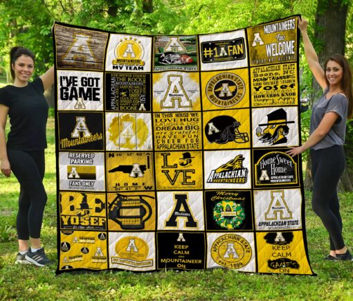 Appalachian State Mountaineers  Blanket Quilt Rze2
