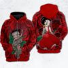 Betty Boop Love  Hoodie Zip Hoodie 3D Rze1