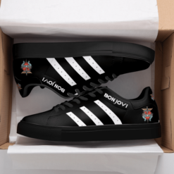 Bon Jovi Black Stan Smith Shoes Rze2