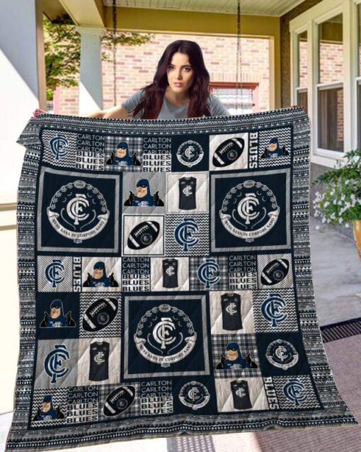 Carlton  Blue Blanket Quilt Rze2