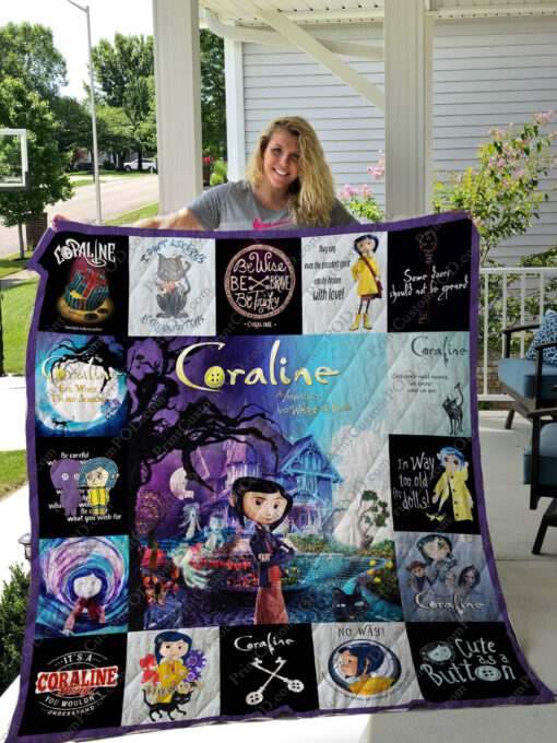 Coraline Lover Blanket Quilt Rze2