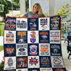 Denver Broncos Quilt Blanket Quilt Rze2