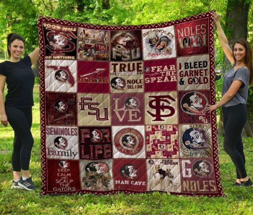 Florida State Seminoles Seminoles Blanket Quilt Rze2