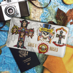 Guns N’ Roses Leather Zip Organizer Wallet B22