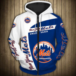 New York Mets Zip Hoodie 3d Rze1