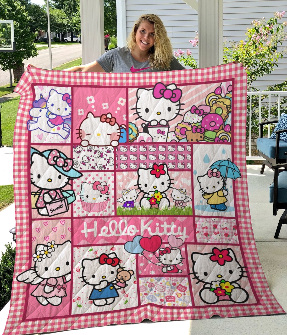 Hello Kitty Blanket Quilt Rze2