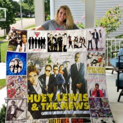 Huey Lewis and the News Blanket Quilt Rze2
