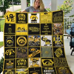Iowa Hawkeyes Quilt Blanket Quilt Rze2