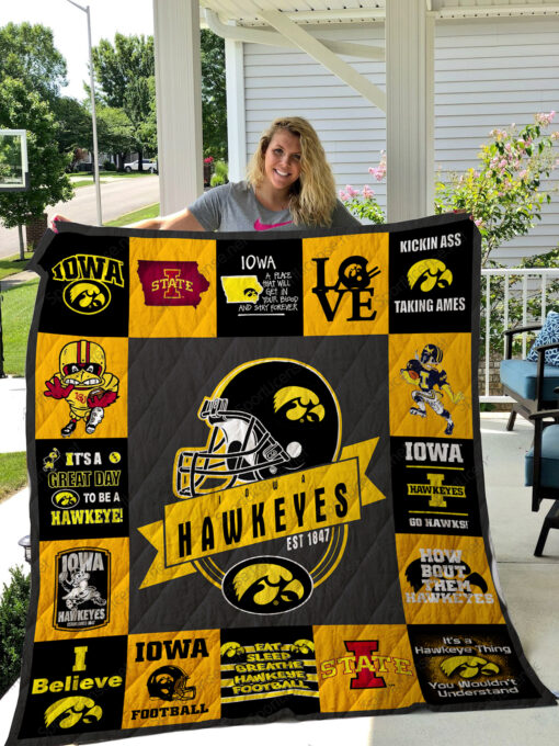 Iowa Hawkeyes Blanket Quilt Rze2