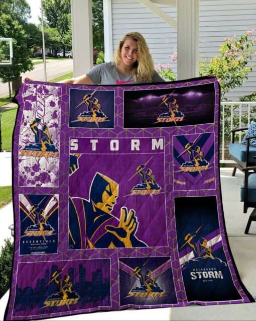 Melbourne Storm Lover Blanket Quilt Rze2