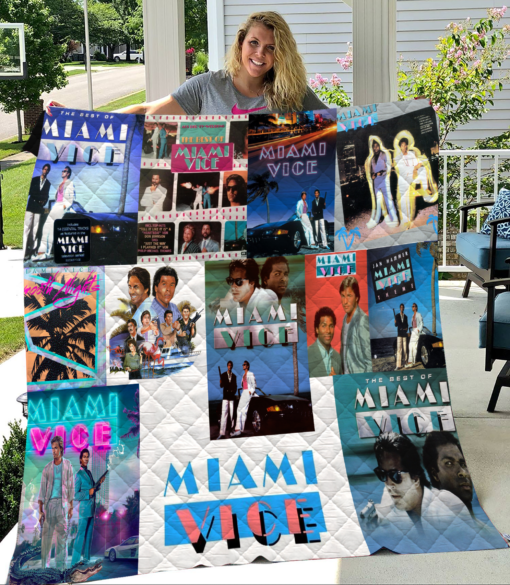 Miami Vice  Blanket Quilt Rze2