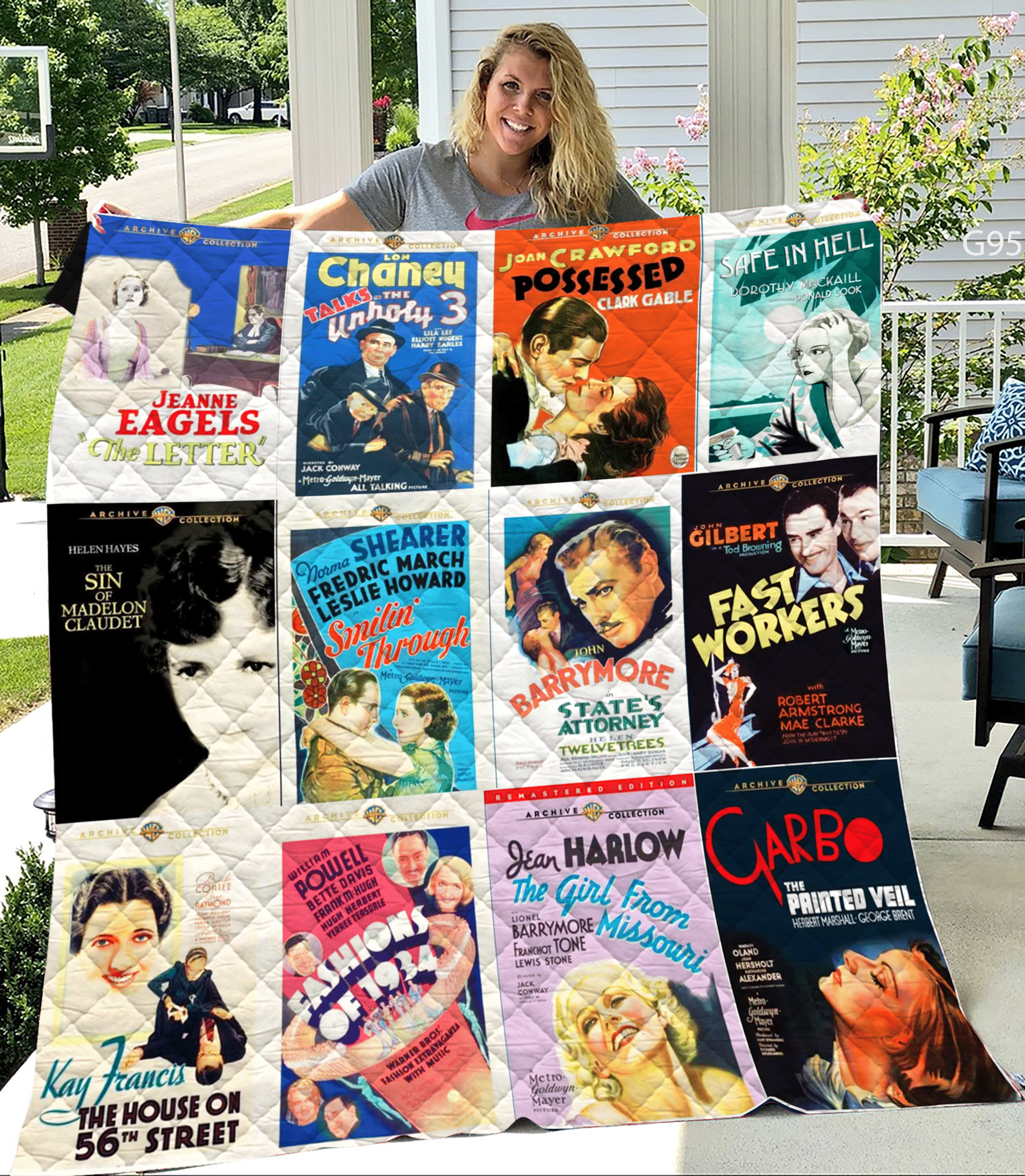 Pre-Code Hollywood Blanket Quilt Rze1