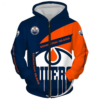 Edmonton Oilers Hoodie Zip Hoodie 3D TN