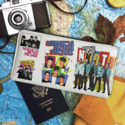 New Kids NKOTB Leather Zip Organizer Wallet Rze2