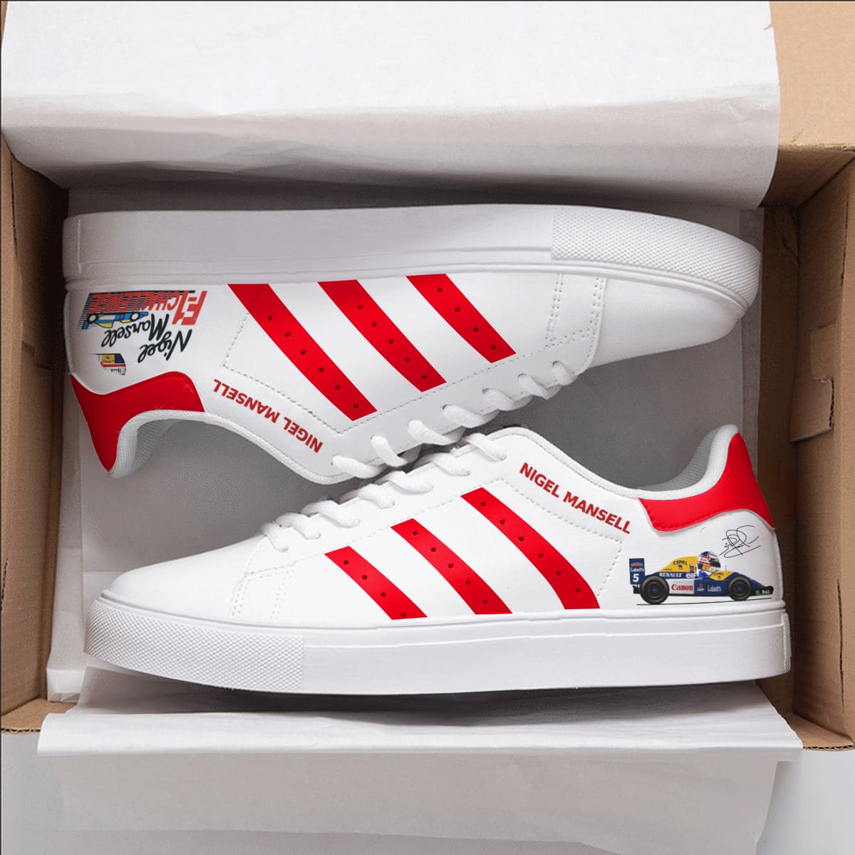 Nigel Mansell Red Skate Stan Smith New Shoes Rze2
