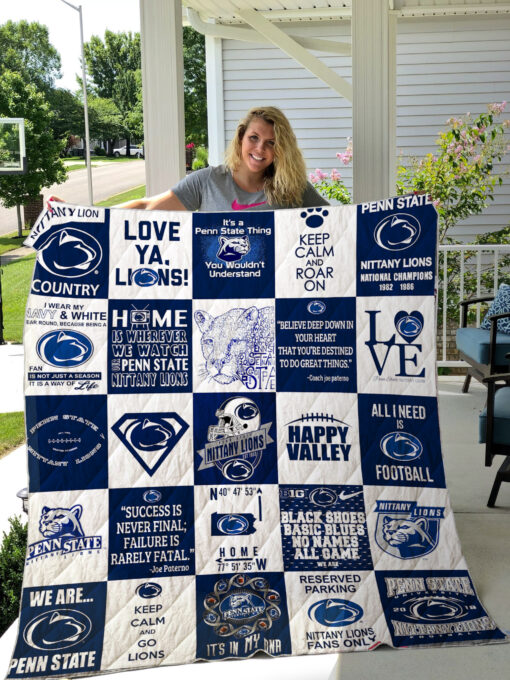 Penn State Nittany Lions Lover Blanket Quilt Rze2