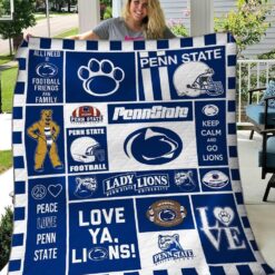 Penn State Nittany Lions Quilt  Blanket Quilt Rze2