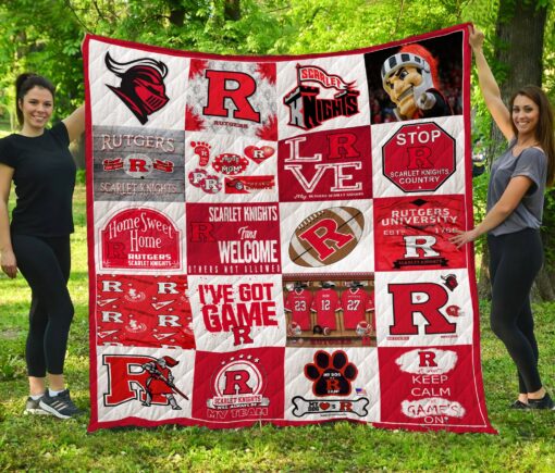 Rutgers Scarlet Knights  Blanket Quilt Rze2