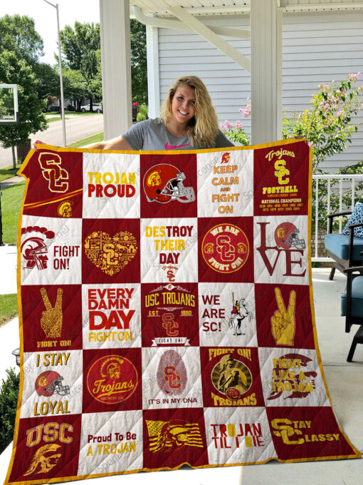 USC Trojans Lover Blanket Quilt Rze2