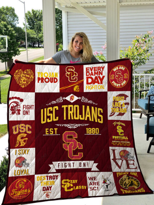 USC Trojans Quilt  Blanket Quilt  Rze2