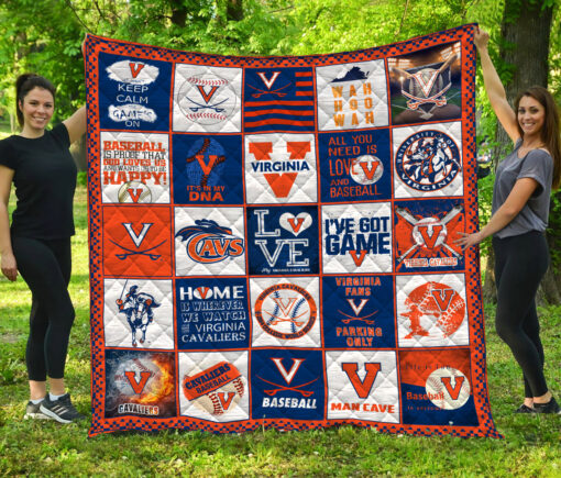 Virginia Cavaliers Lover Blanket Quilt Rze2