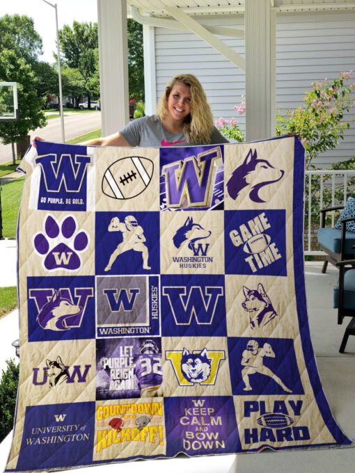 Washington Huskies Blanket Quilt Rze2