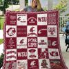 Washington State Cougars Blanket Quilt Rze2