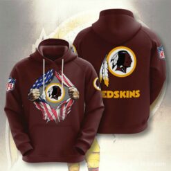Washington Redskins Hoodie Zip Hoodie 3D TH21