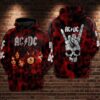 ACDC Band Hoodie Zip Hoodie 3D B19