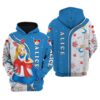 Alice in Wonderland Hoodie Zip Hoodie 3D Rze1