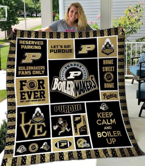Purdue Boilermakers Blanket Quilt Rze1