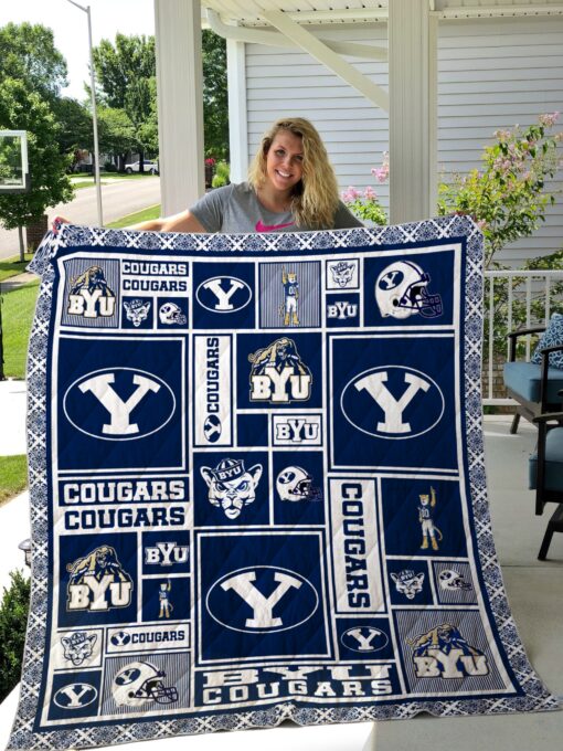 BYU Cougars Blanket Quilt Rze2