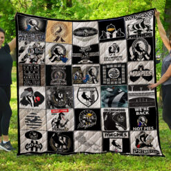 Collingwood Magpies Lover Quilt Blanket Quilt Rze2