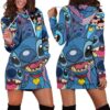 Stitch Love 2 Hoodie Dress 3D Rze1
