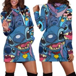 Stitch Love 2 Hoodie Dress 3D Rze1