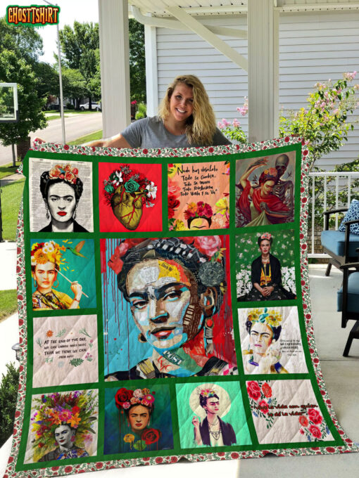 Frida Kahlo Quilt Blanket Quilt Rze1