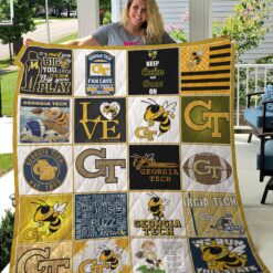 Georgia Tech Yellow Jackets Blanket Quilt Rze2