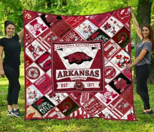 Arkansas Razorbacks Blanket Quilt Rze1