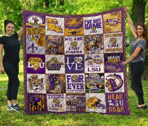LSU Tigers Football Blanket Quilt TN