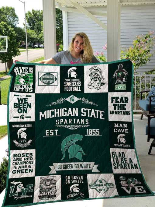 Michigan State Spartans Lover Blanket Quilt TN