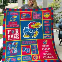Kansas Jayhawks 3 Quilt Blanket Rze1